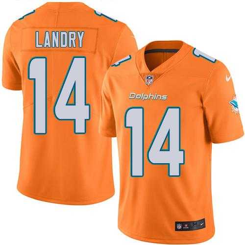 Nike Men & Women & Youth Dolphins 14 Jarvis Landry Orange Color Rush Limited Jersey,We sell and wholesale Nike Men & Women & Youth Dolphins 14 Jarvis Landry Orange Color Rush Limited Jersey on line form chian!